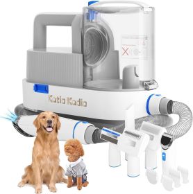 Pet Grooming Kit, 5 in 1 Dog Grooming Kit with 2 Suction Mode, Low Noise Dog Hair Remover, Dog Vacuums for Hair Cleaning for Shedding Small